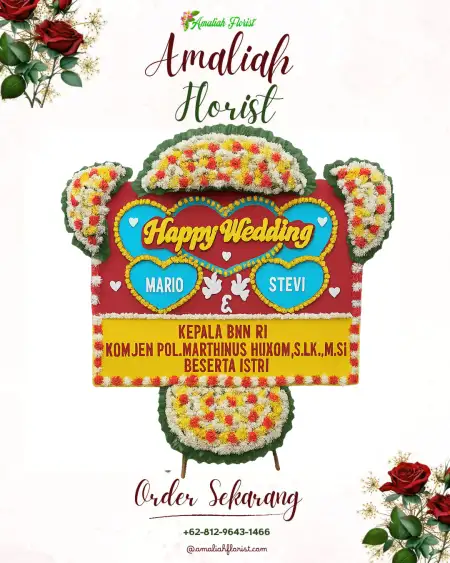 Papan Bunga Pernikahan Sukajati